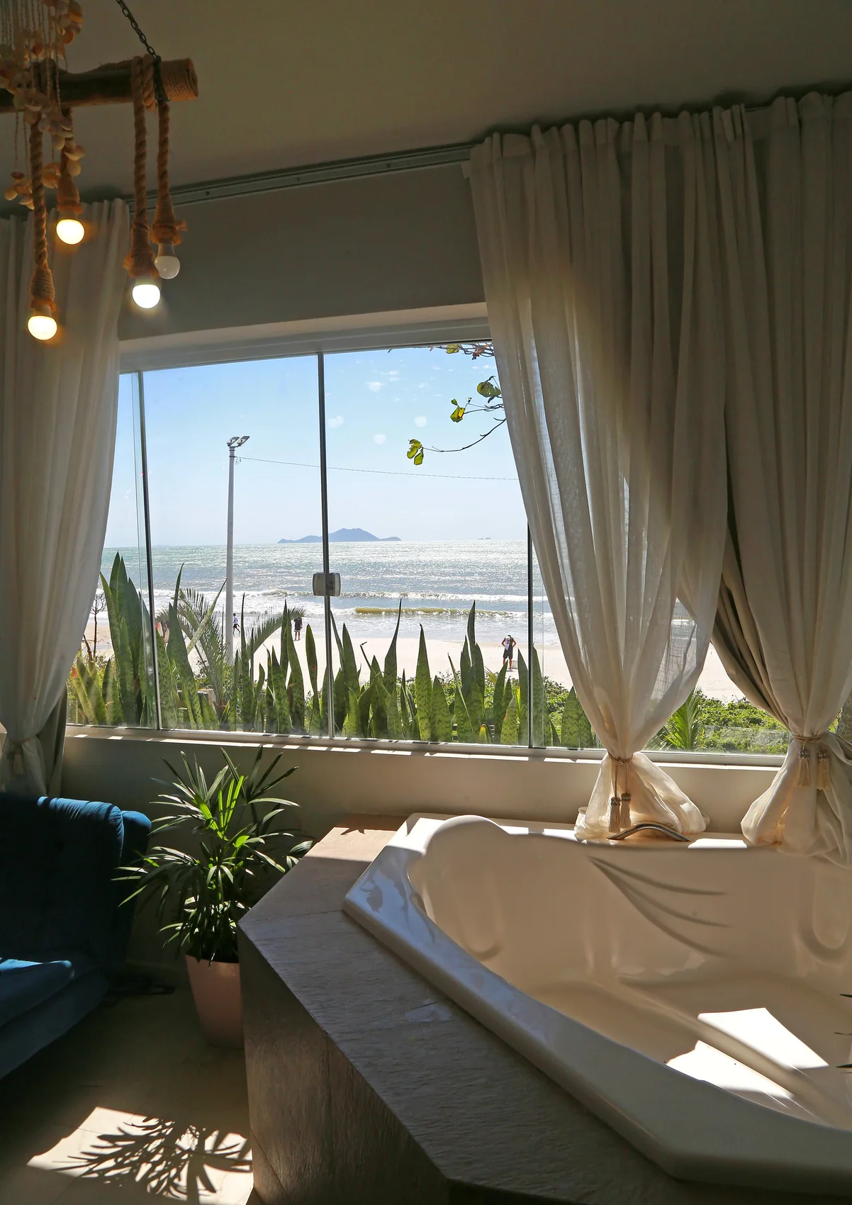 Vista para o mar a partir dos ambientes do Parador